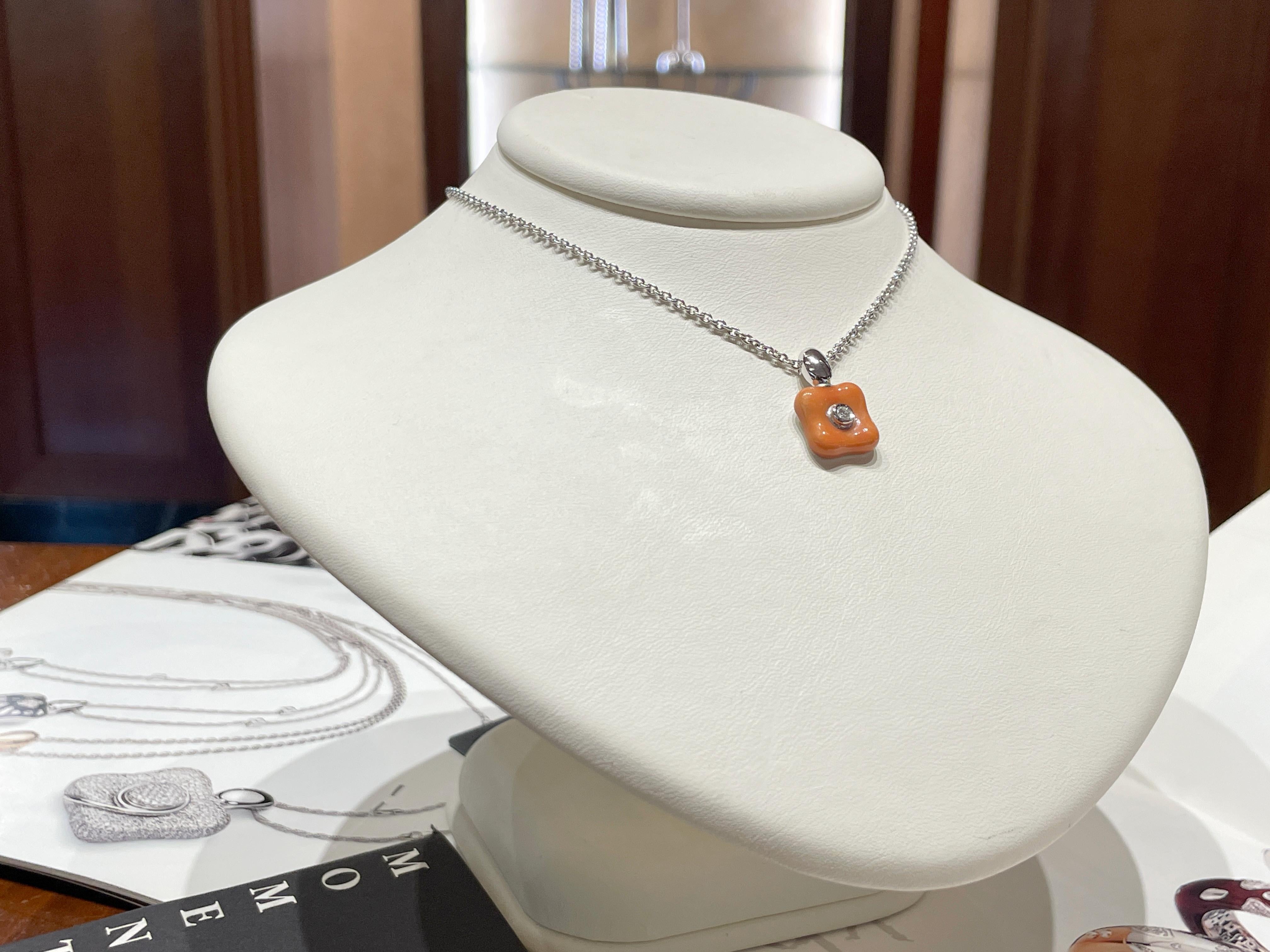 Girocollo La Nouvelle Bague in oro, smalto e diamante. in vendita 5