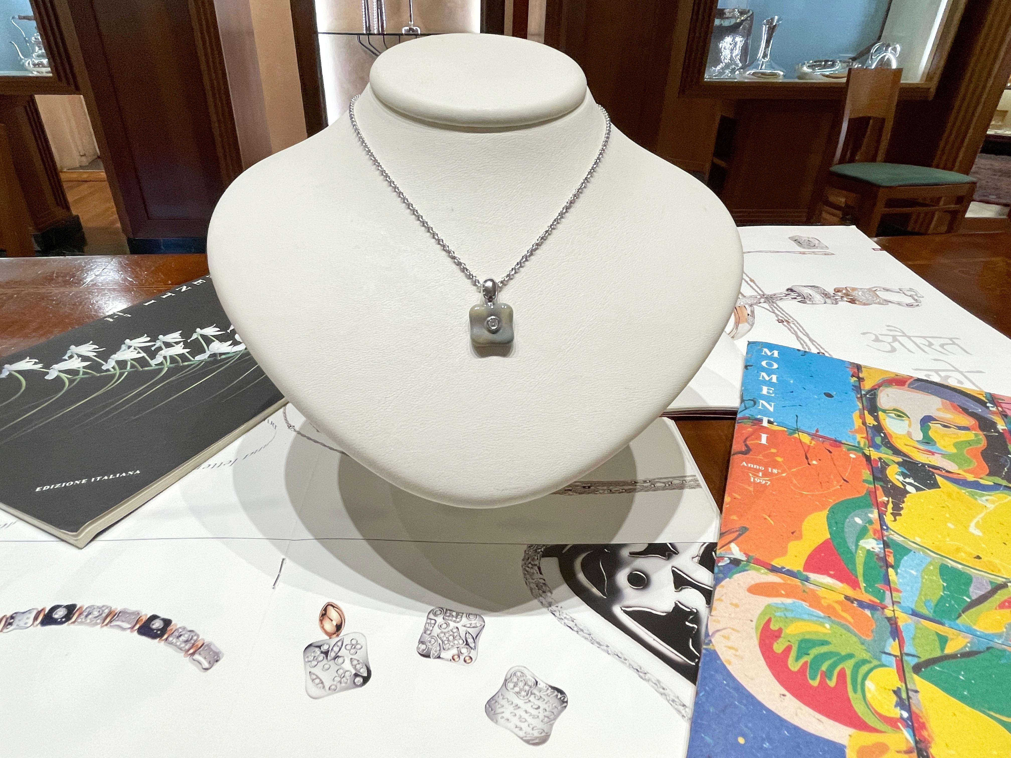 Girocollo La Nouvelle Bague in oro, smalto e diamante. in vendita 8