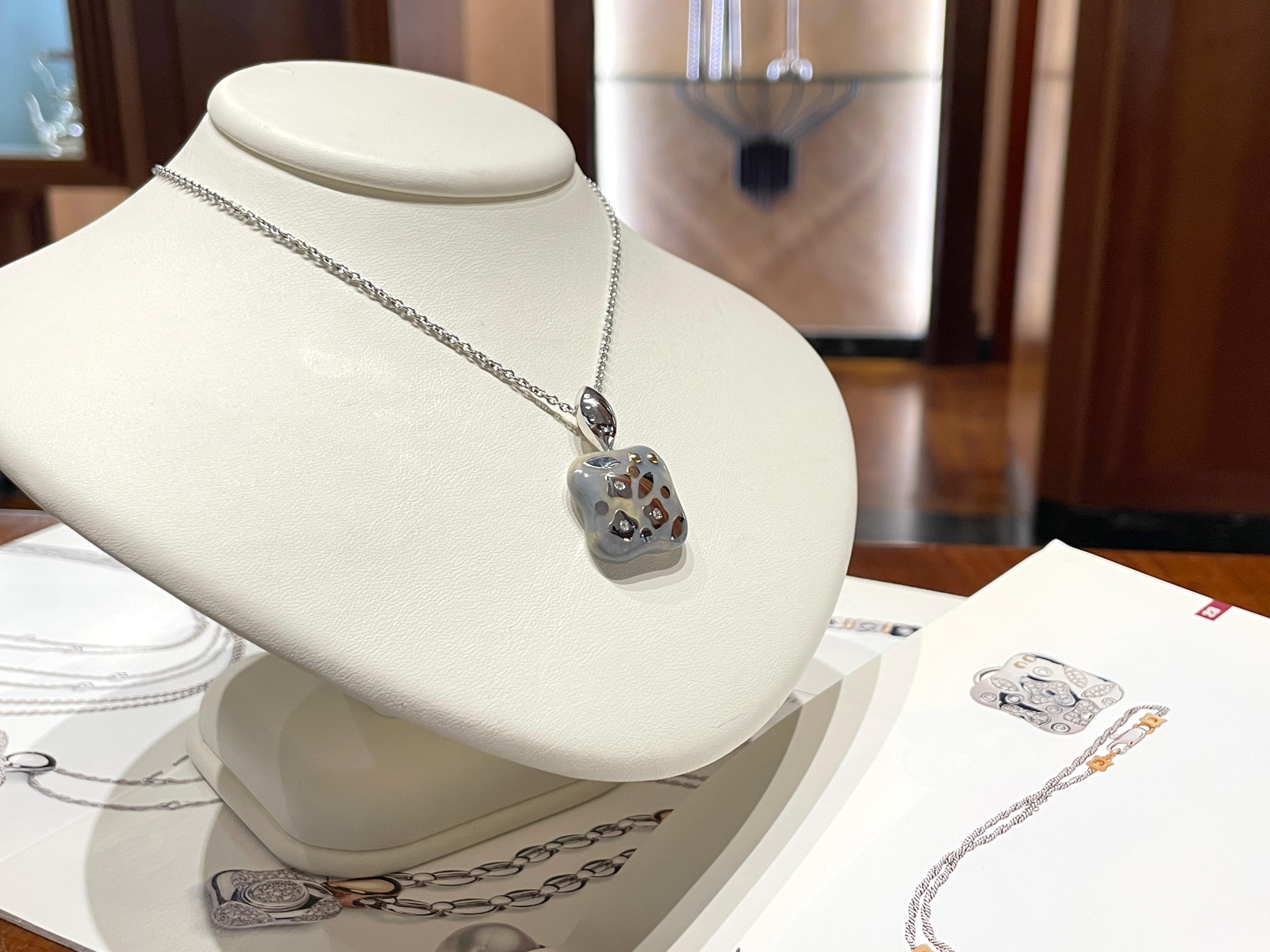 Girocollo La Nouvelle Bague in oro, smalto e diamanti. in vendita 10