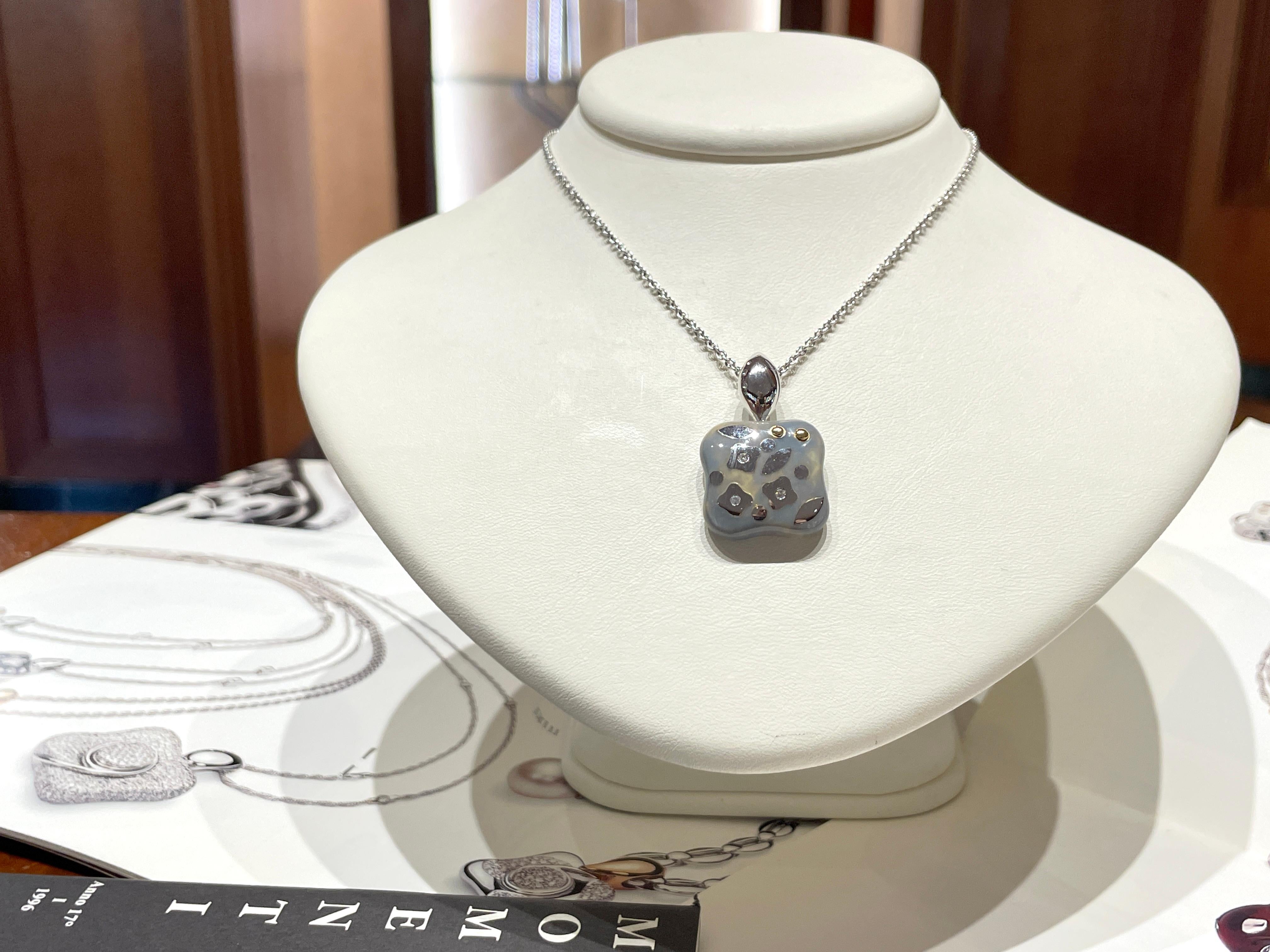 Girocollo La Nouvelle Bague in oro, smalto e diamanti. in vendita 11