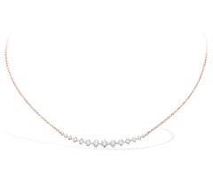 LUCE necklace in rose gold and brilliant-cut diamonds