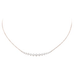 LUCE necklace in rose gold and brilliant-cut diamonds