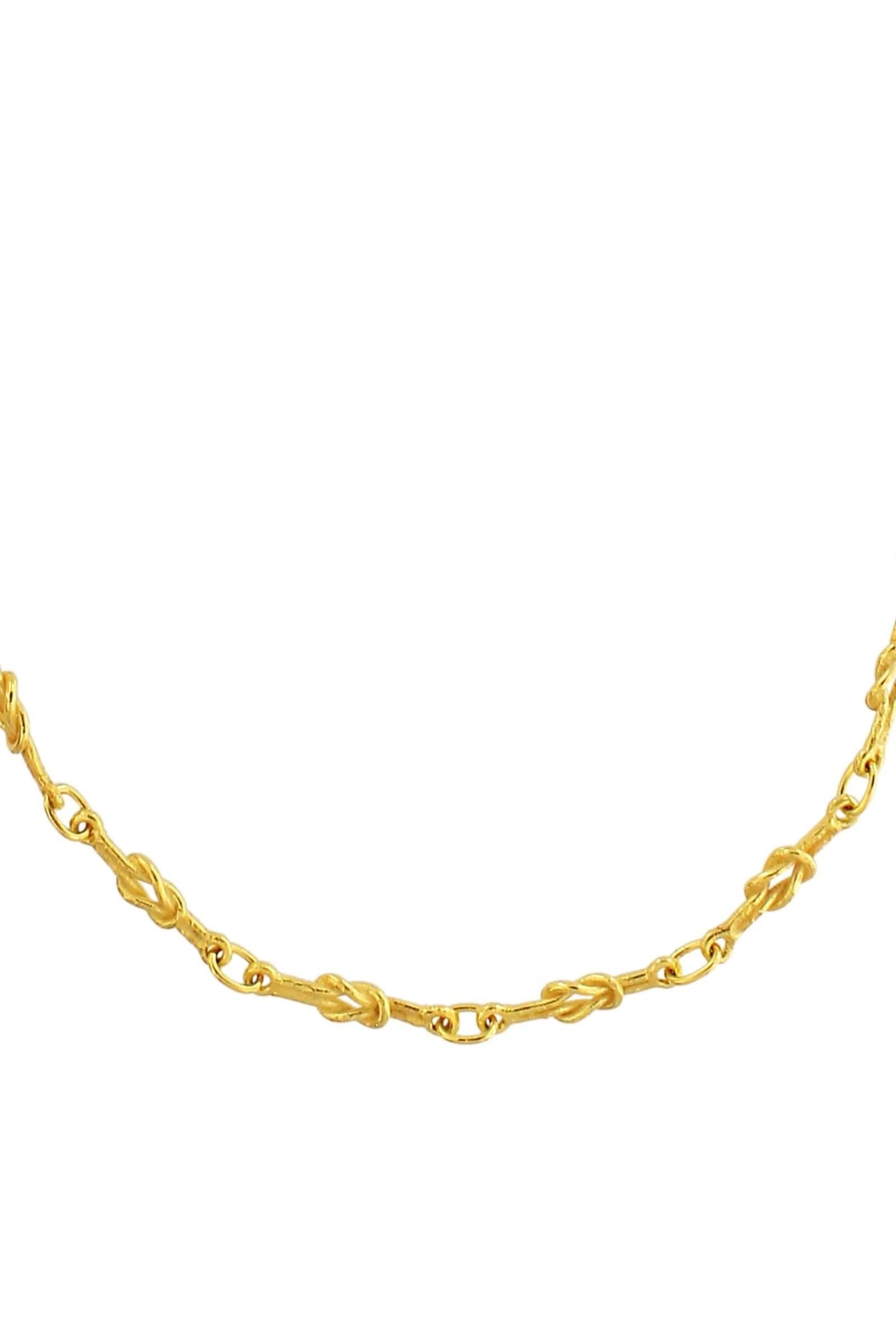 Artisan Collier 'Nodini' en or jaune 18k satiné en vente