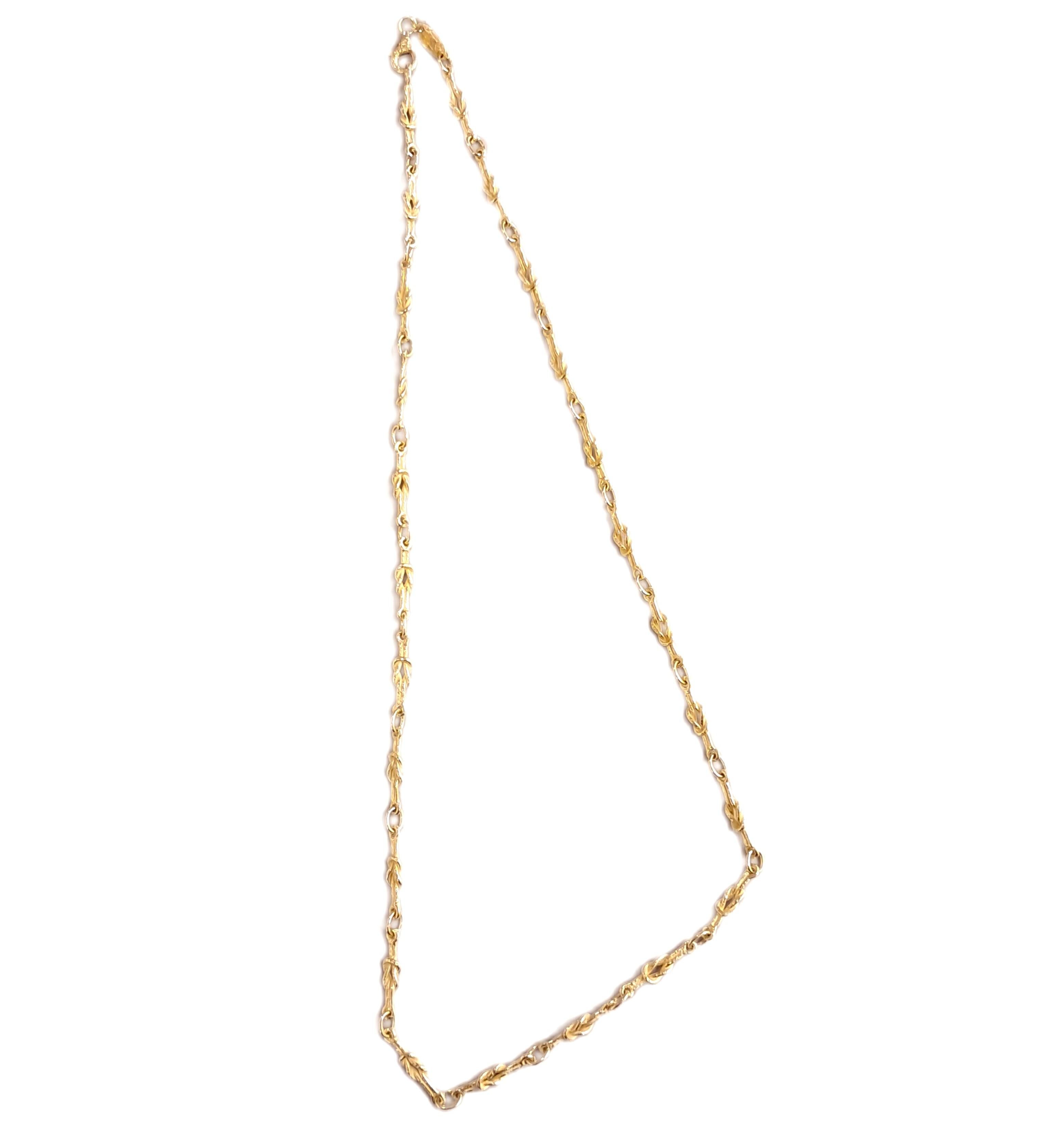 Collier 'Nodini' en or jaune 18k satiné Unisexe en vente