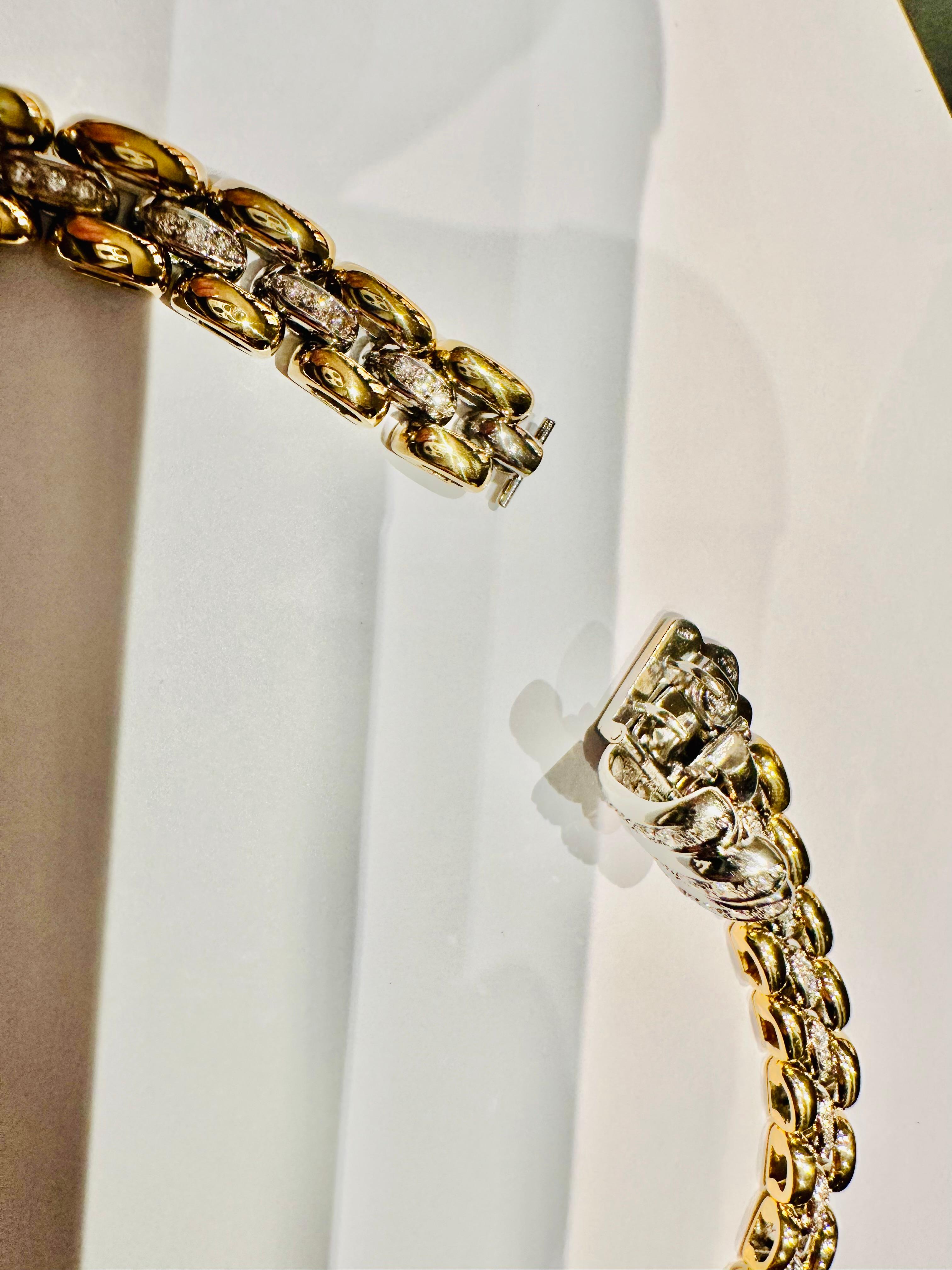 Girocollo Panthère in Oro 18 kt e Diamanti – Raffinatezza e Carisma in vendita 4