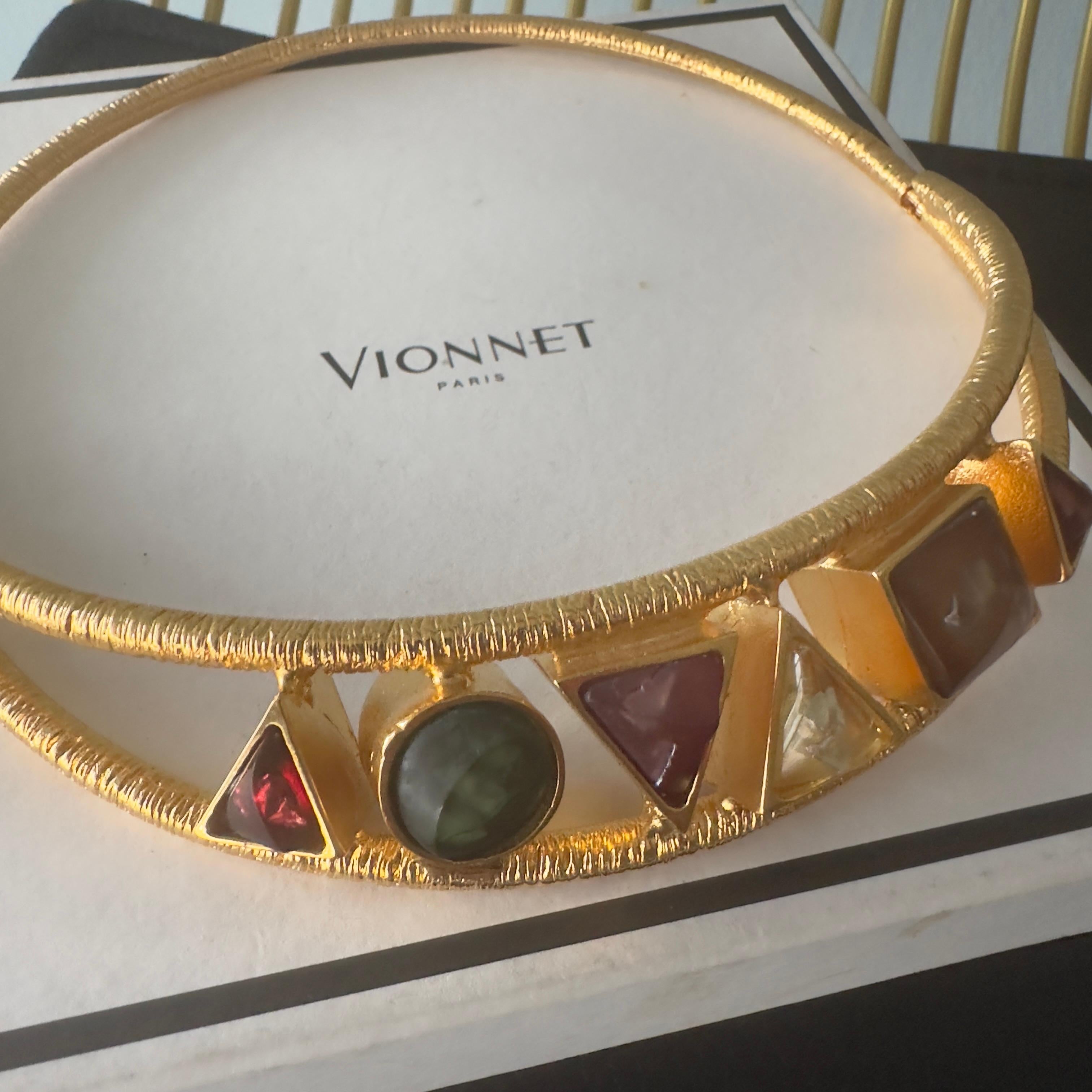 Girocollo rigido Vionnet con scatola In Excellent Condition For Sale In Basaluzzo, IT
