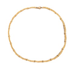 Semirigid Sacks Necklace in Satin 18k Yellow Gold