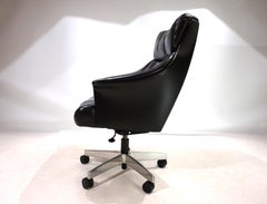 Sedia da ufficio in pelle Giroflex 7051 di Martin Stoll, 1960