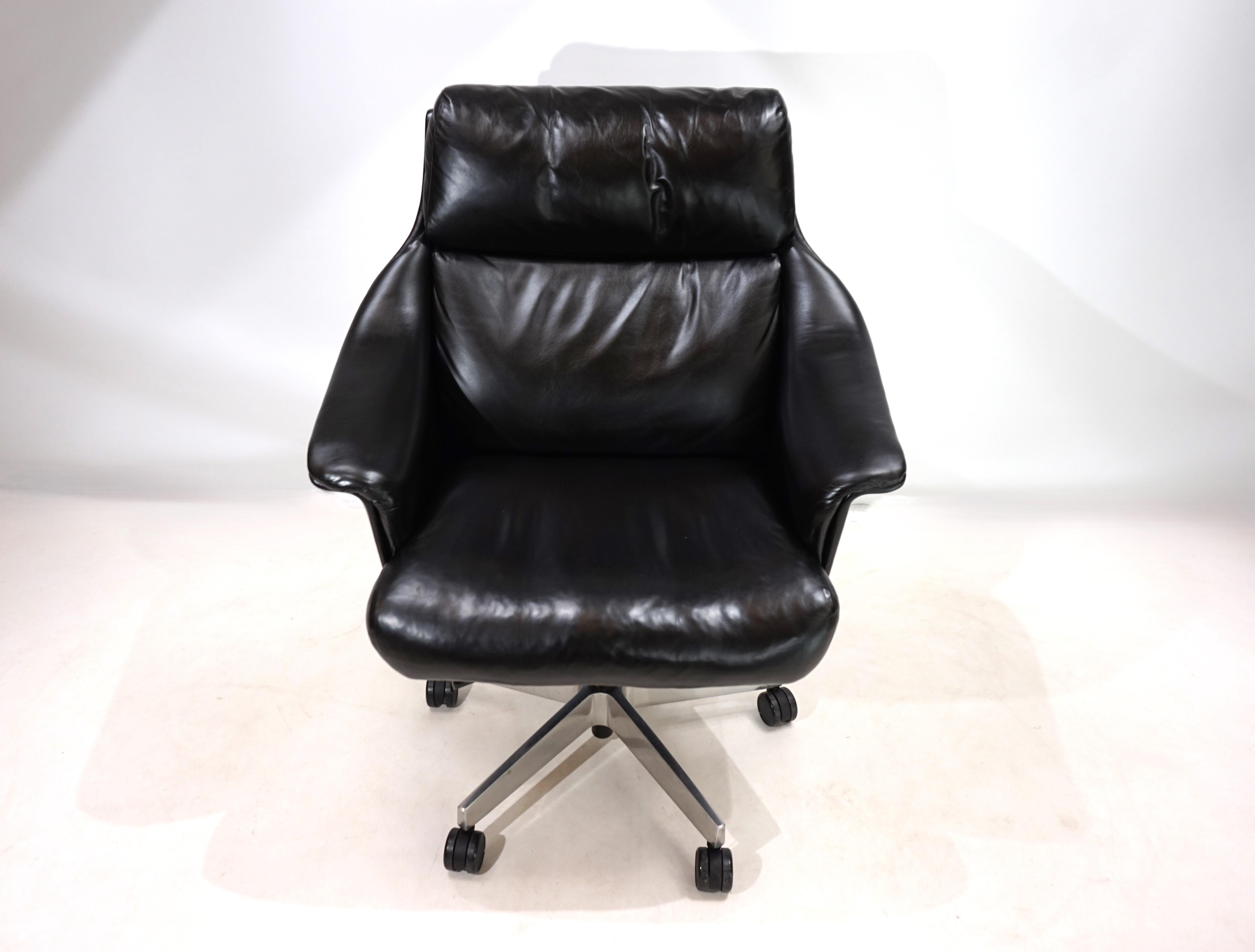 Silla de oficina de piel Giroflex 7051 de Martin Stoll, 1960 Moderno de mediados de siglo