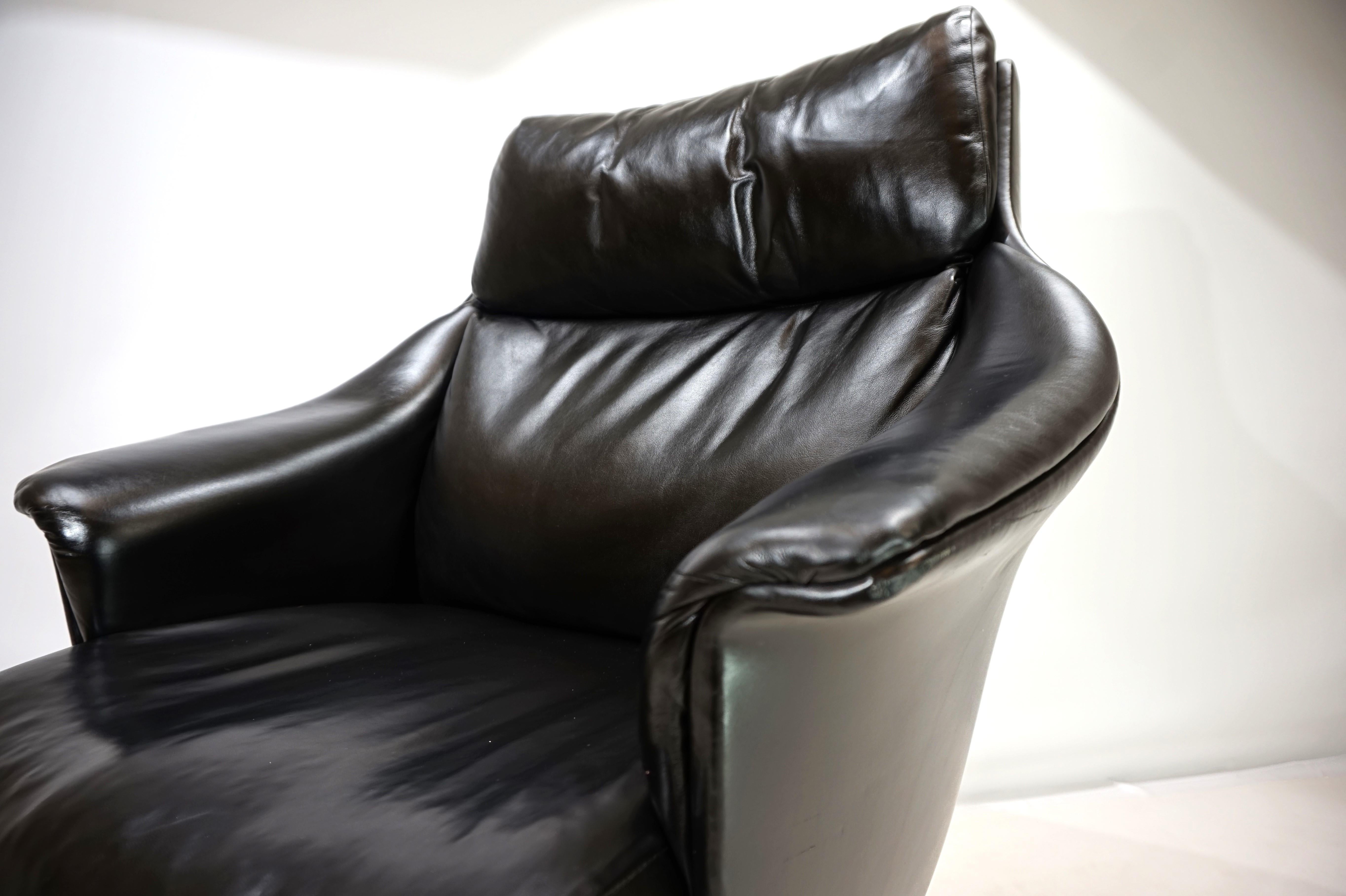 Silla de oficina de piel Giroflex 7051 de Martin Stoll, 1960 Suizo