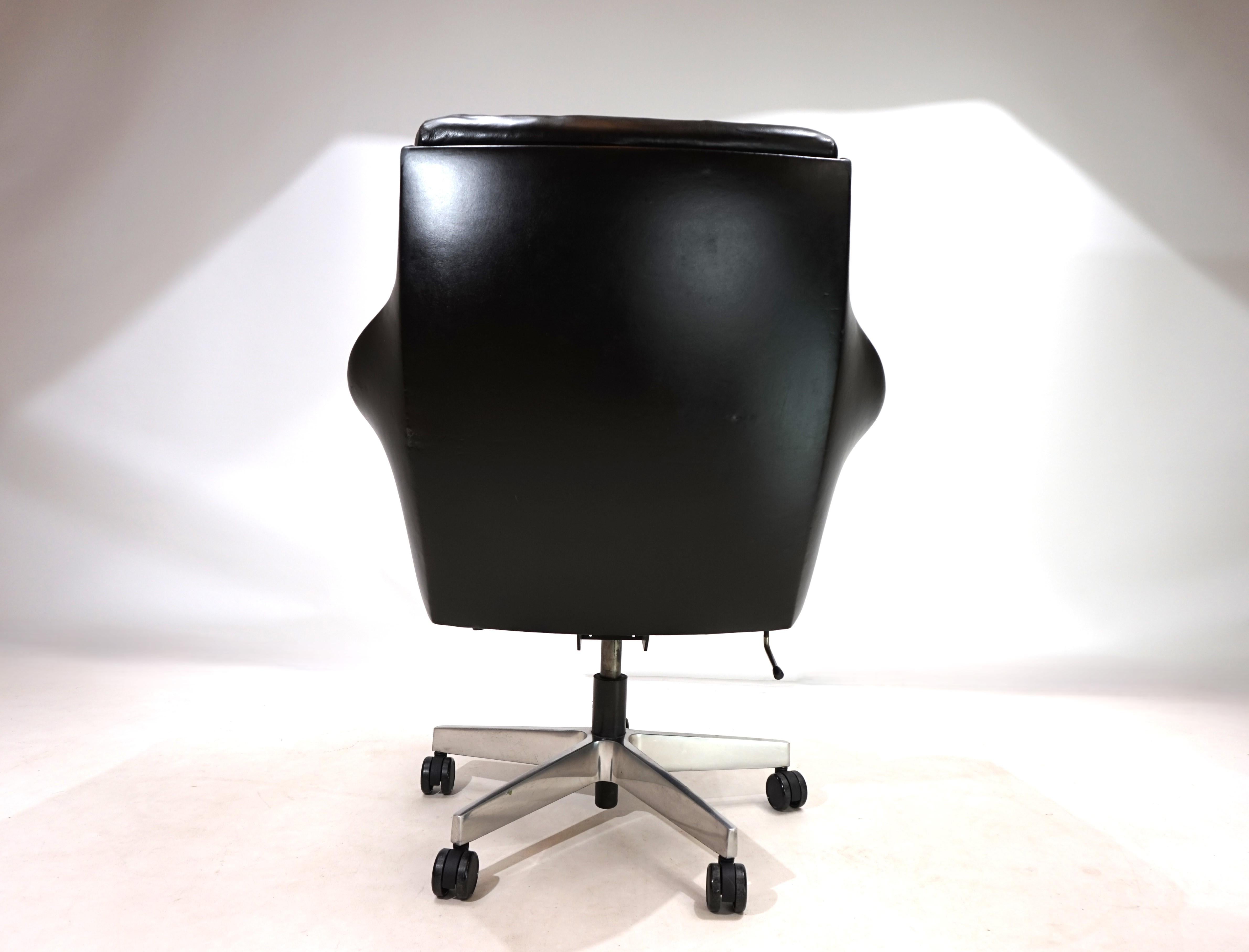 Silla de oficina de piel Giroflex 7051 de Martin Stoll, 1960 mediados del siglo XX