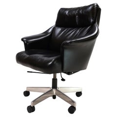 Silla de oficina de piel Giroflex 7051 de Martin Stoll, 1960