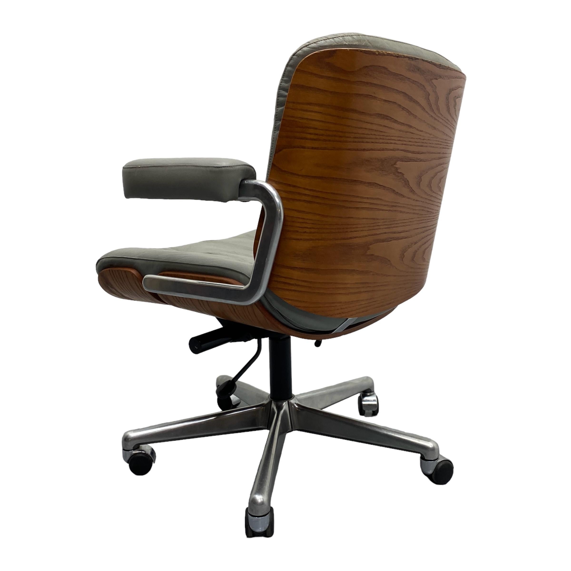 Mid-Century Modern Giroflex Pasal Chair Leather Office