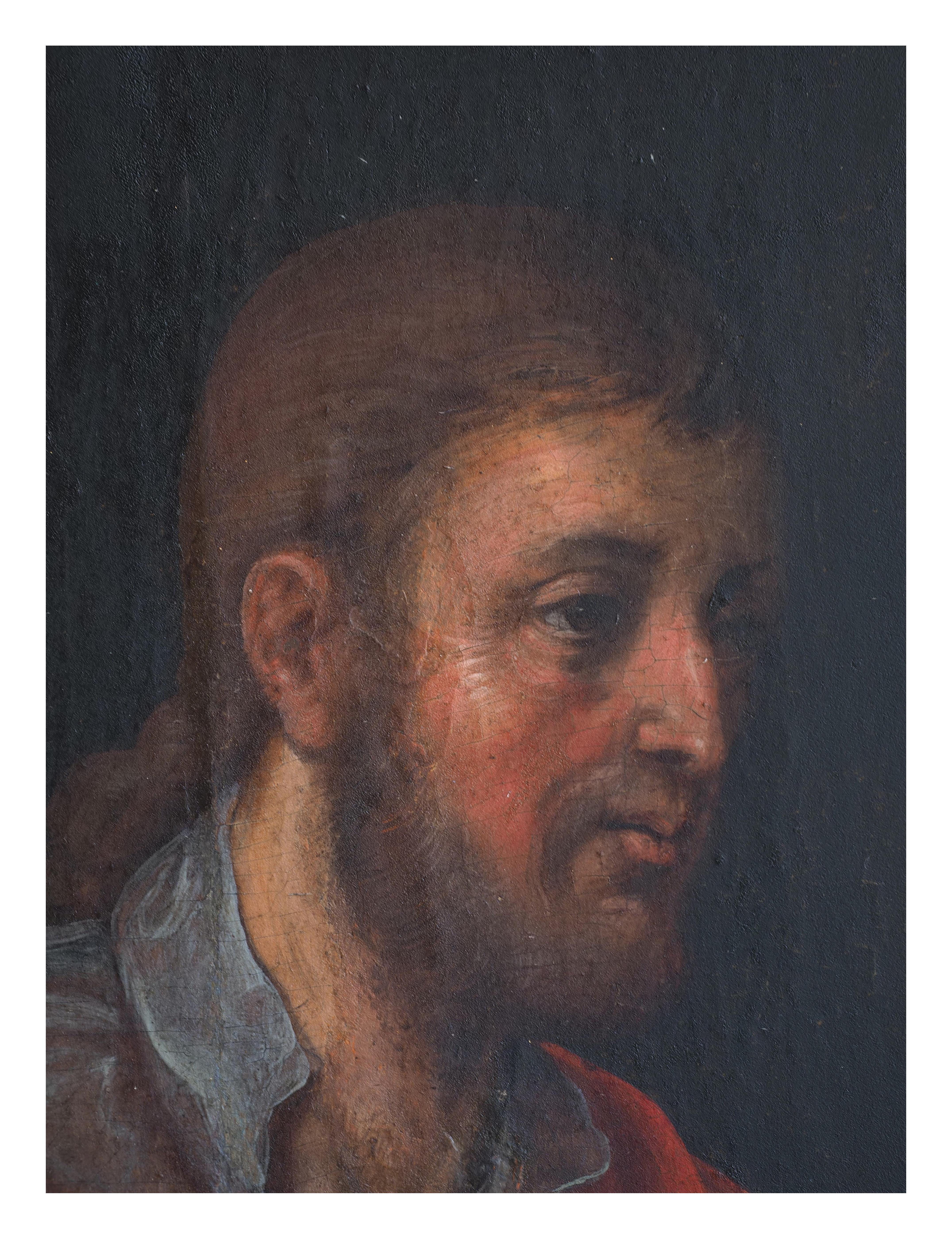 A olio Girolamo da Treviso, San Rocco, antico dipinto su tavola