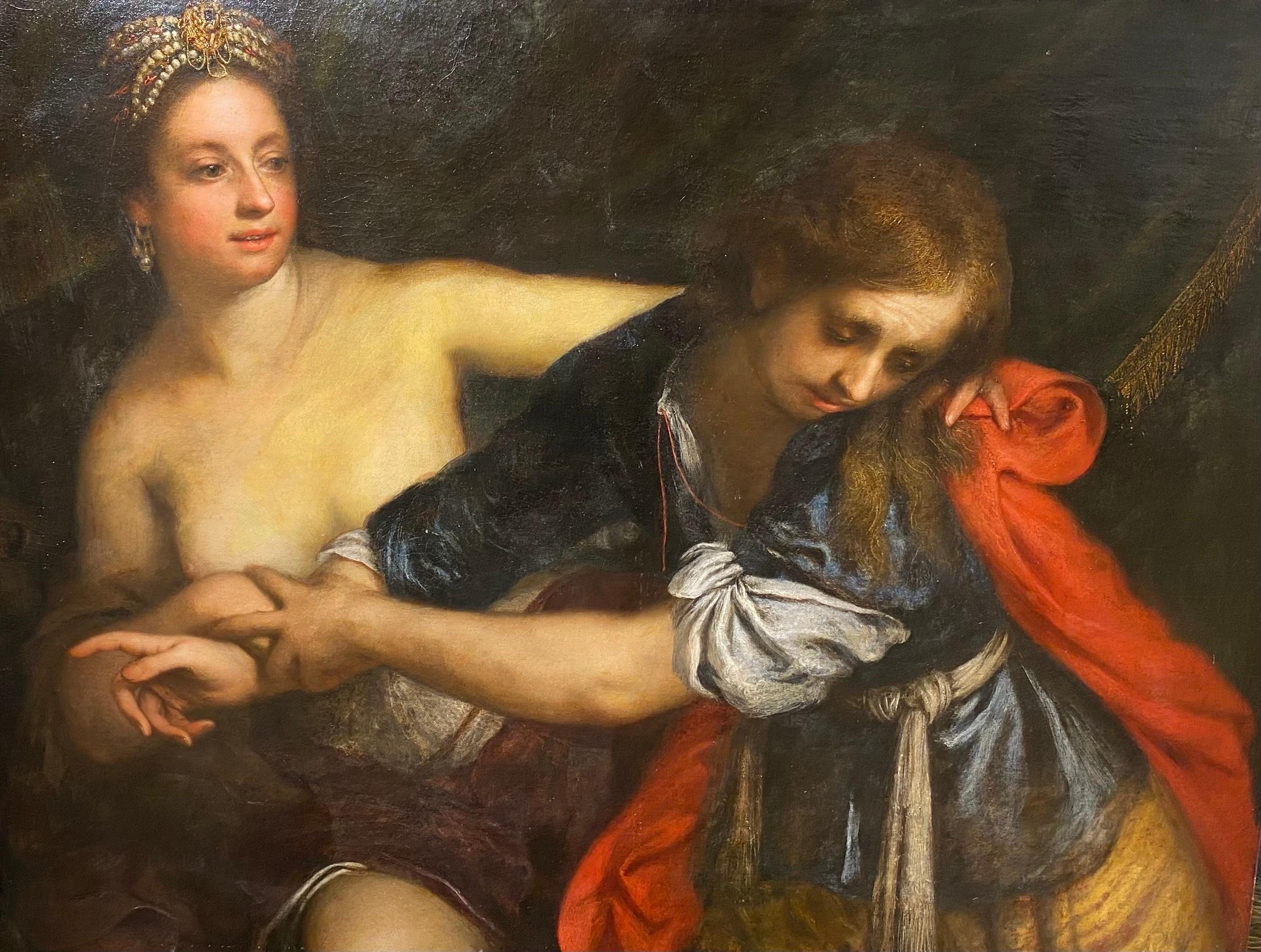 Girolamo Forabosco Figurative Painting - Wife of Putifar