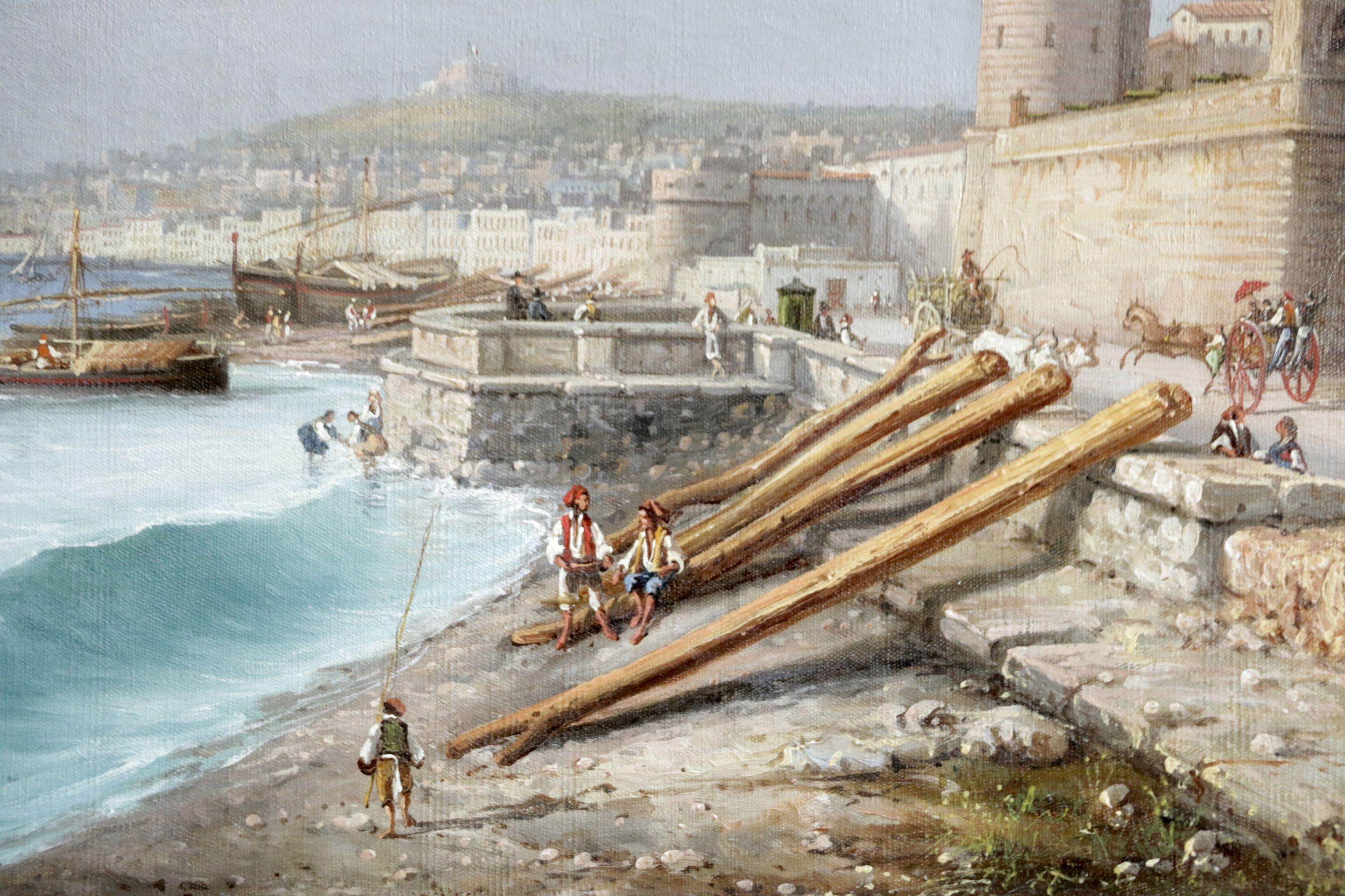 Bay of Naples - Painting by Girolamo Gianni