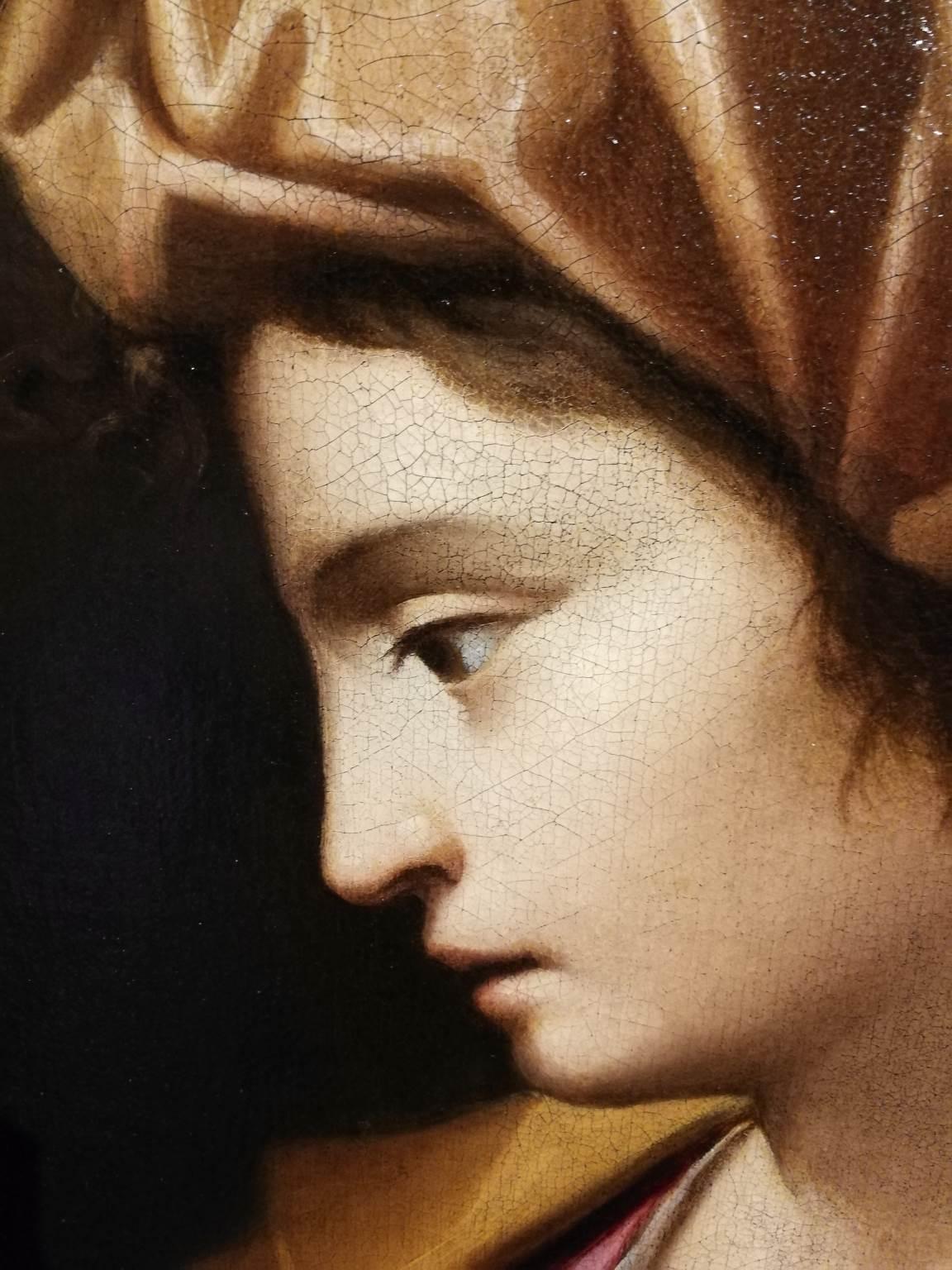 Dipinto ritratto femminile figurativo barocco emiliano del XVII secolo - Painting Barroco de Girolamo Negri called Il Boccia