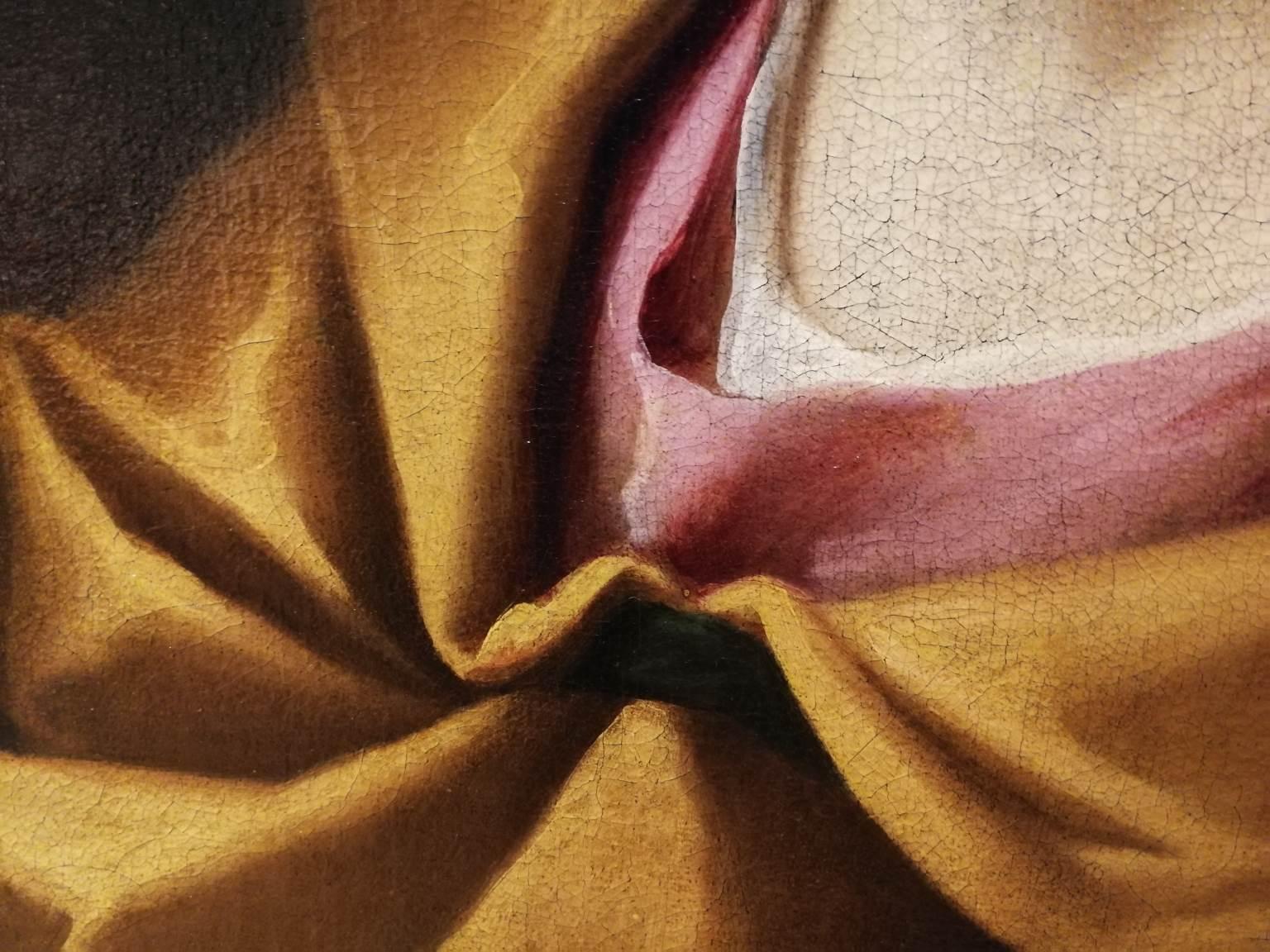 Dipinto ritratto femminile figurativo barocco emiliano del XVII secolo en venta 1