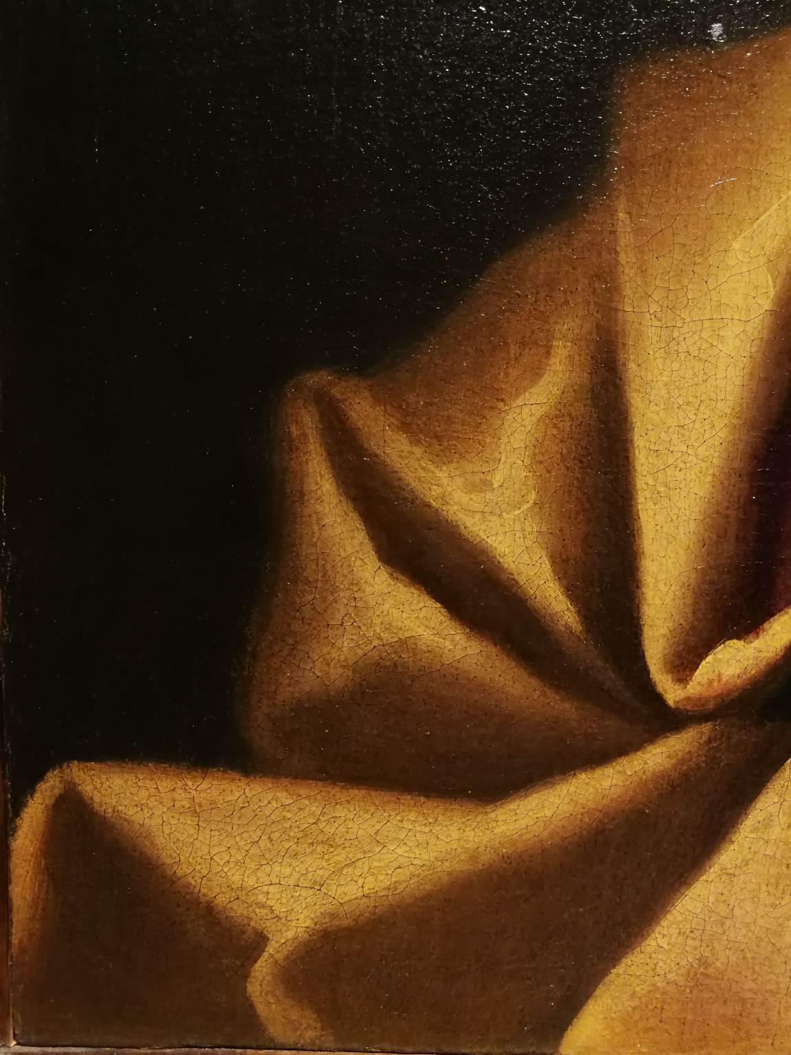 Dipinto ritratto femminile figurativo barocco emiliano del XVII secolo en venta 2