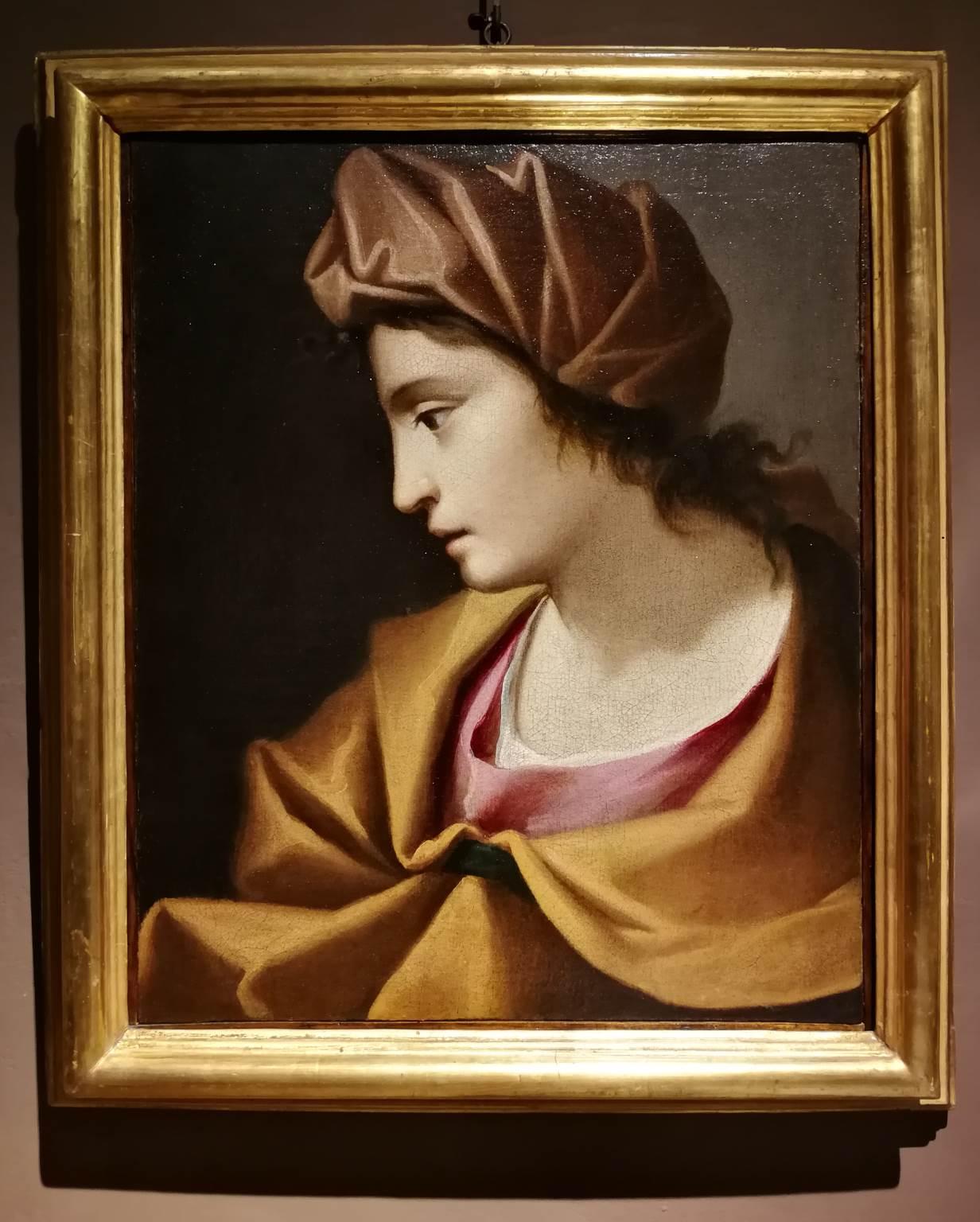 Dipinto ritratto femminile figurativo Barocco emiliano del XVII secolo