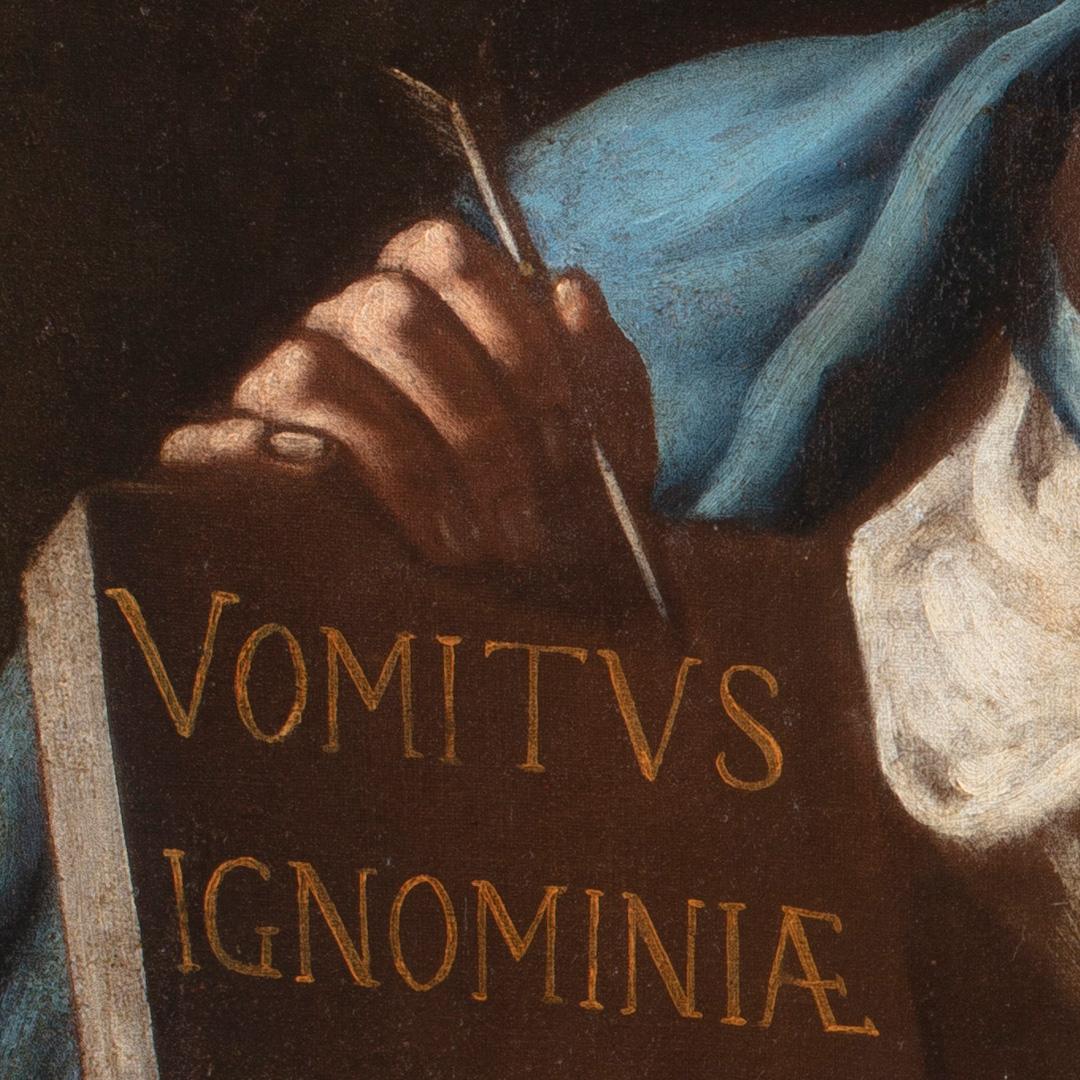 17th Jahrhundert von Circle of Girolamo Troppa Der Geister Habakkuk Öl auf Leinwand im Angebot 4