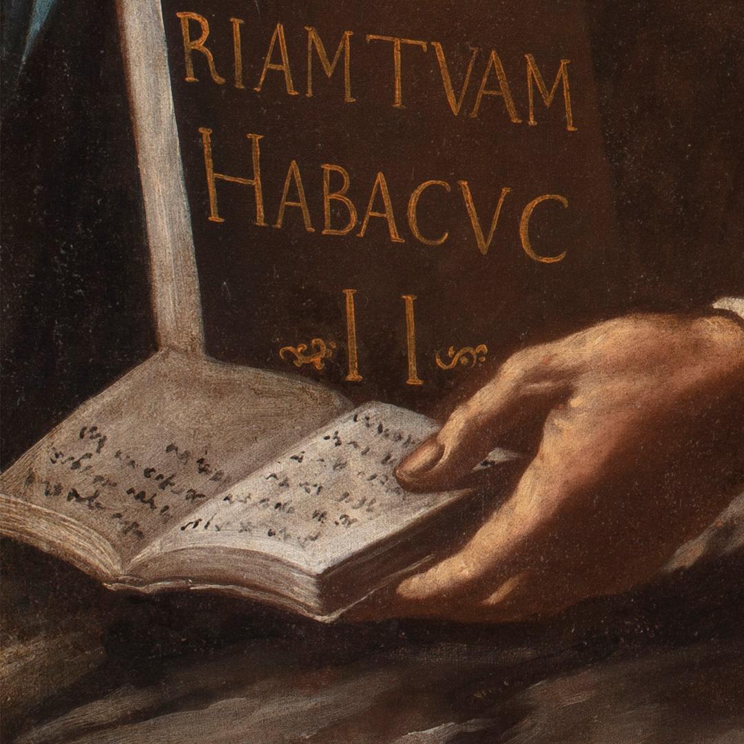 17th Jahrhundert von Circle of Girolamo Troppa Der Geister Habakkuk Öl auf Leinwand im Angebot 5