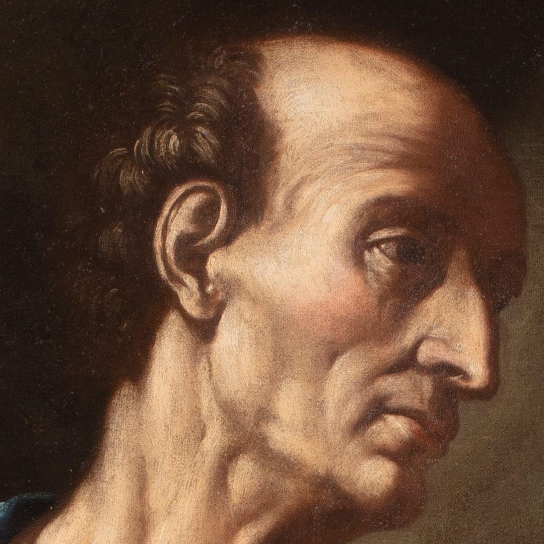 17th Jahrhundert von Circle of Girolamo Troppa Der Geister Habakkuk Öl auf Leinwand im Angebot 6