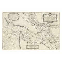 Gironde, où les rivières Dordogne et Garonne se rencontrent près de Bordeaux, France, vers 1770
