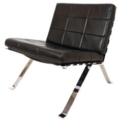 Girsberger 1600 leather lounge chair by Wilhelm Girsberger