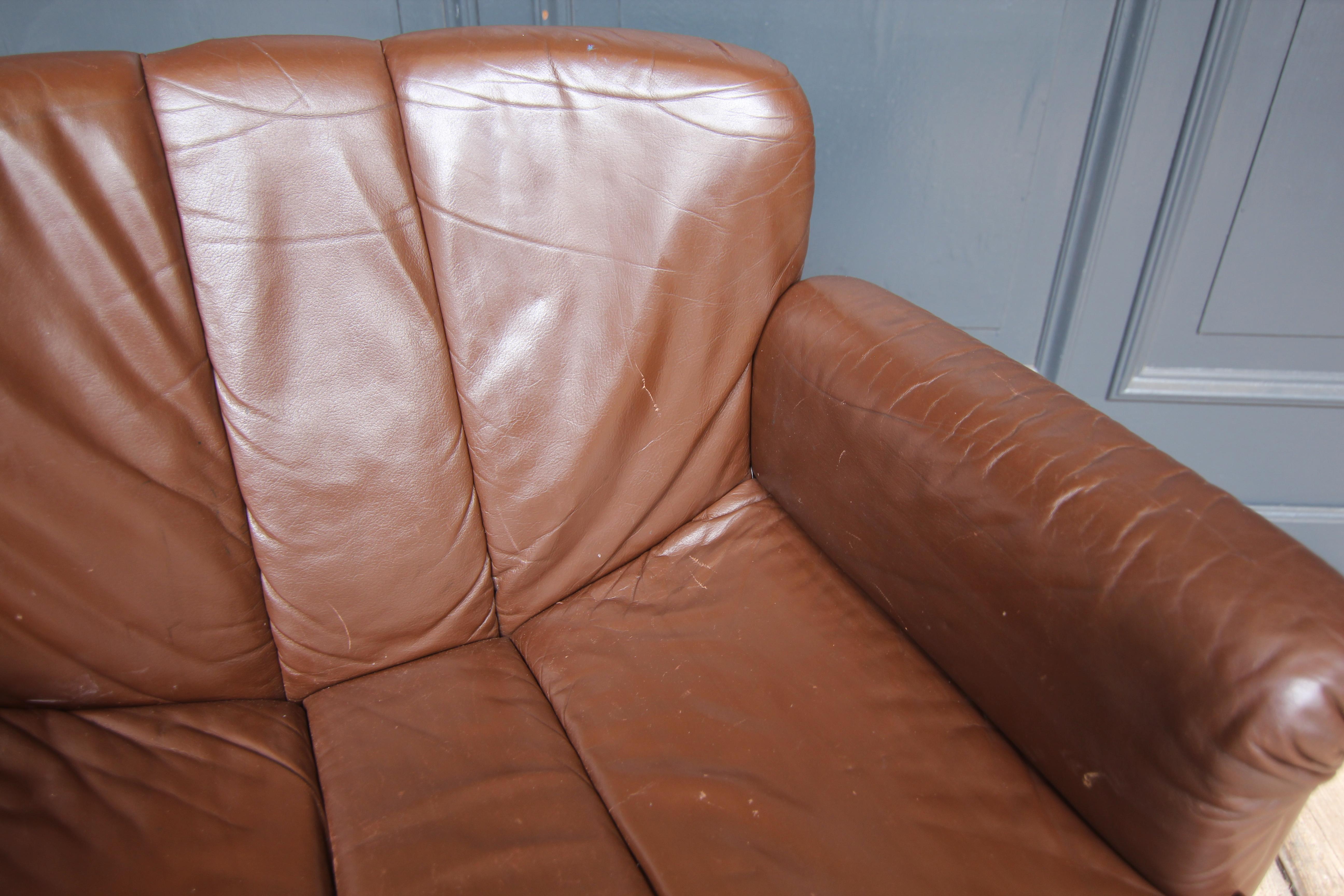 Girsberger Eurochair in Brown Leather For Sale 7