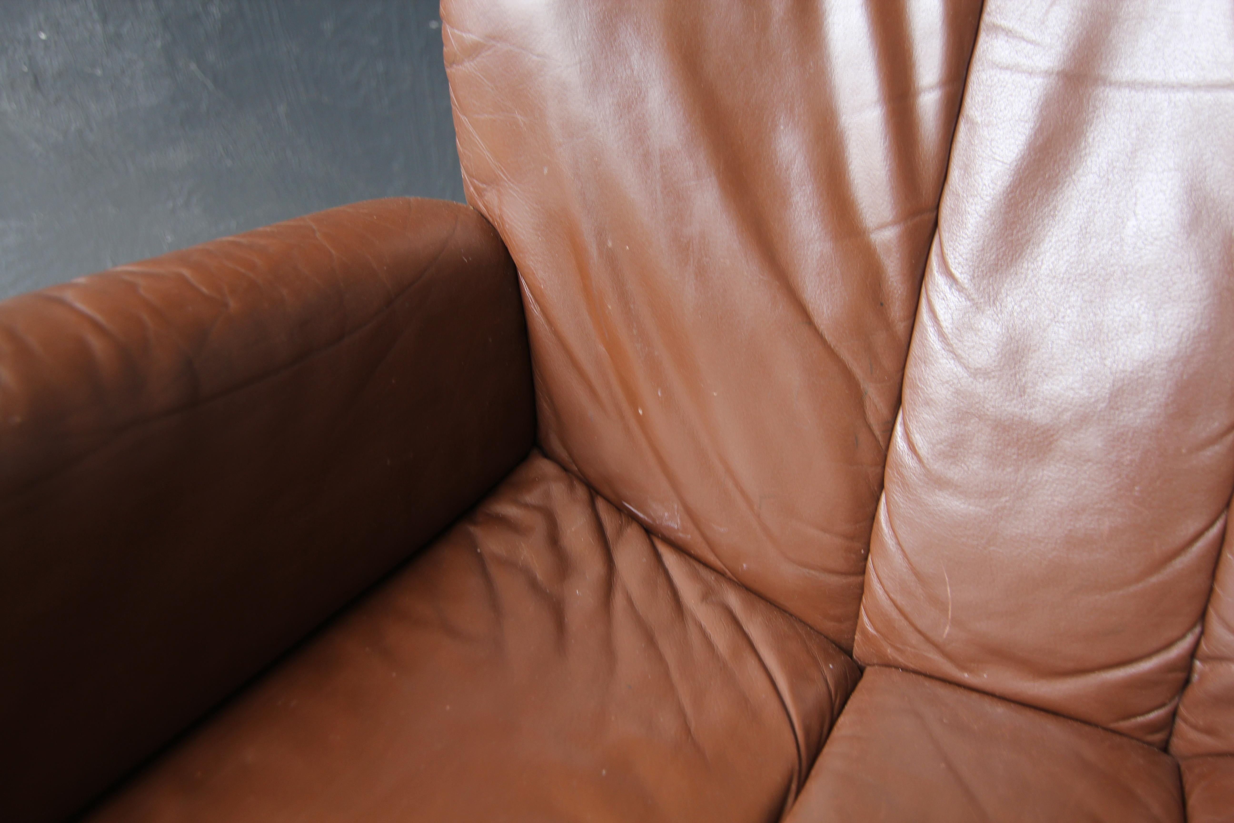 Girsberger Eurochair in Brown Leather For Sale 8