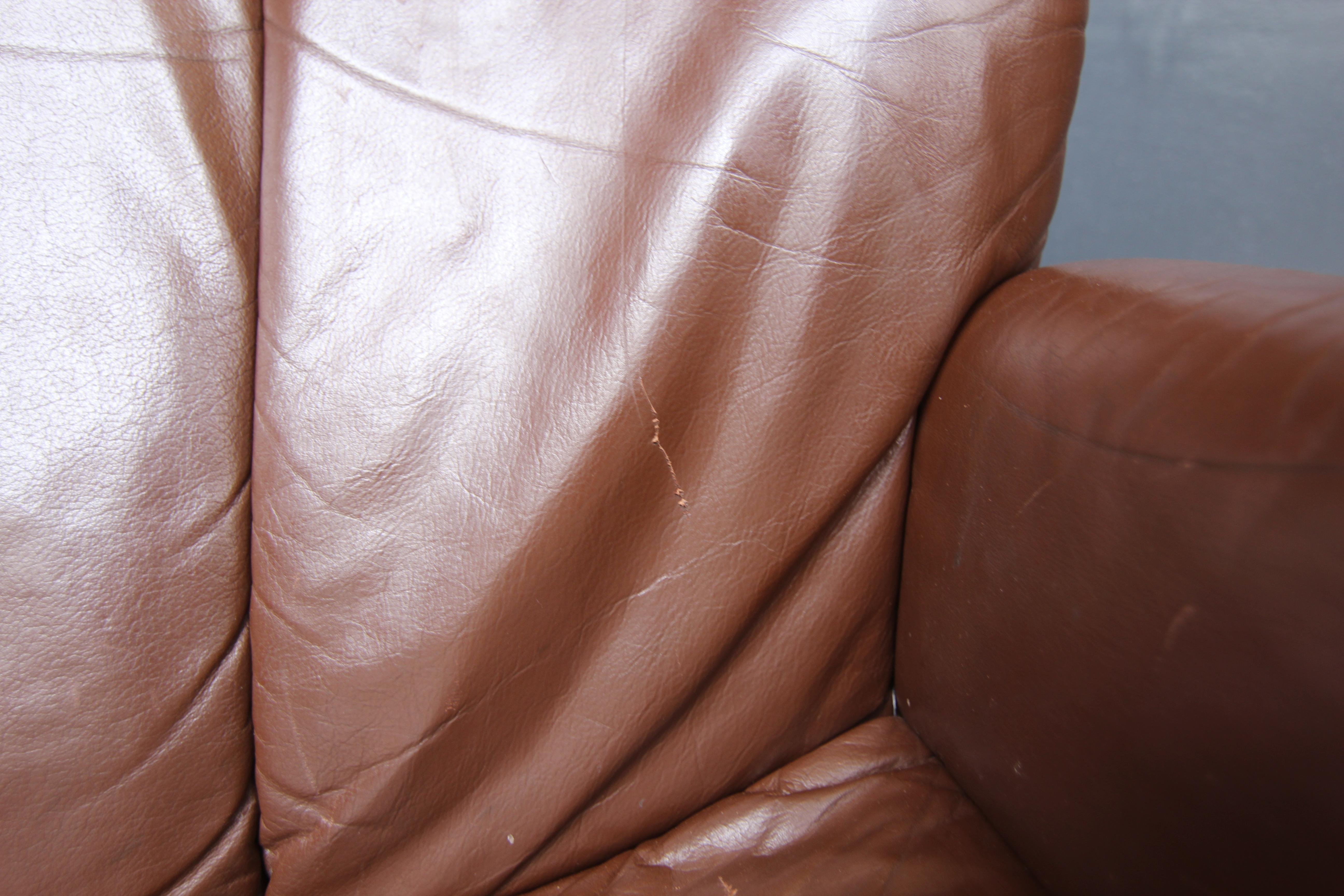 Girsberger Eurochair in Brown Leather For Sale 10