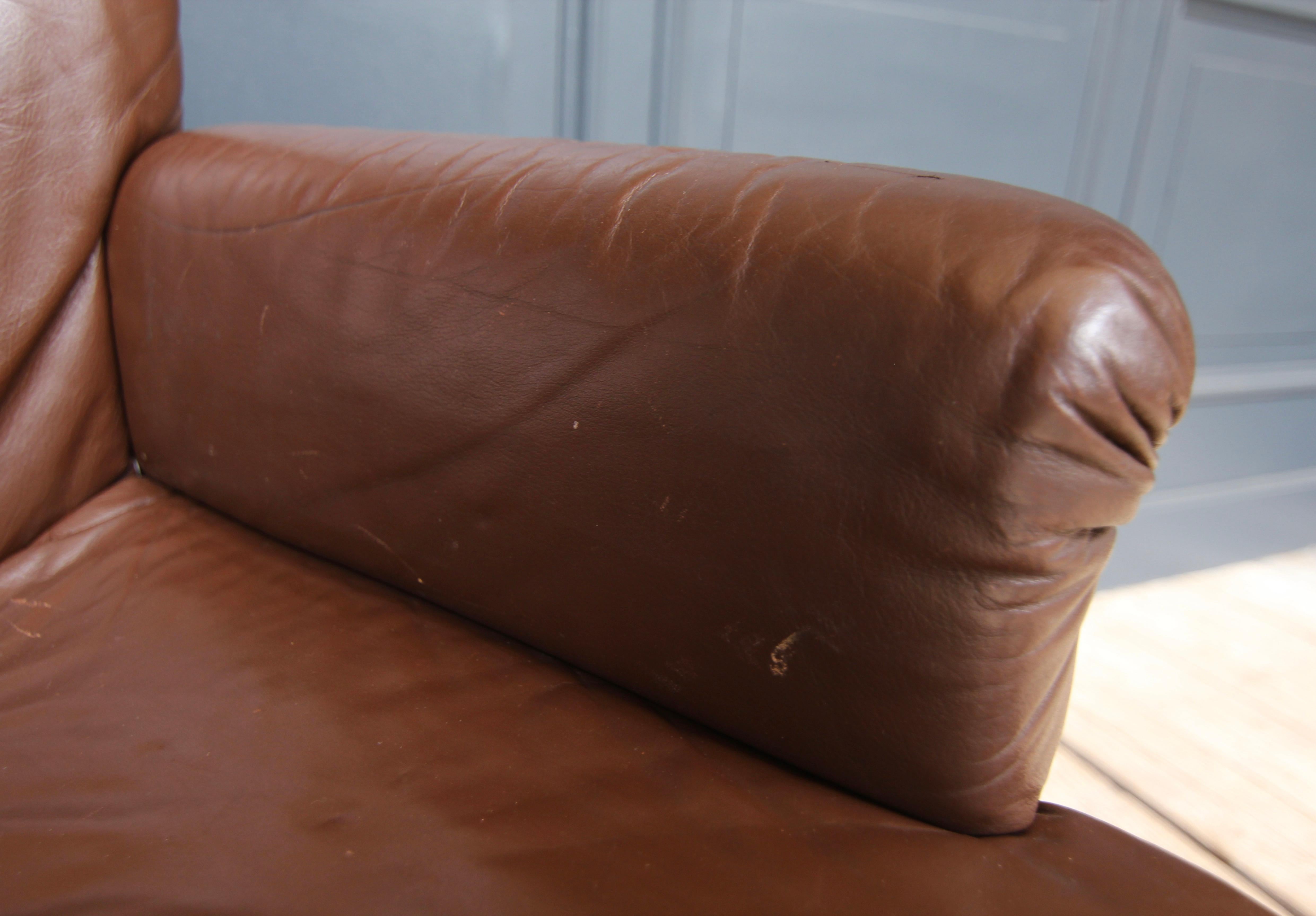 Girsberger Eurochair in Brown Leather For Sale 11