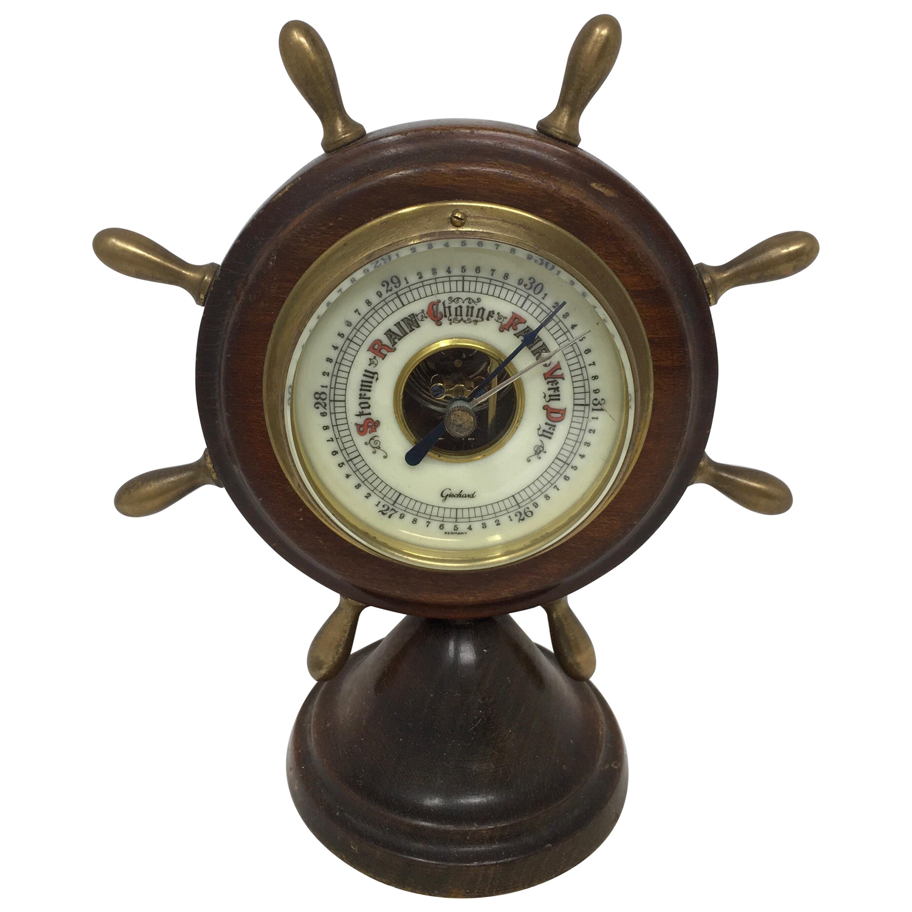 Gischard Ships Wheel Barometer, circa 1950s