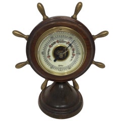 Vintage Gischard Ships Wheel Barometer, circa 1950s