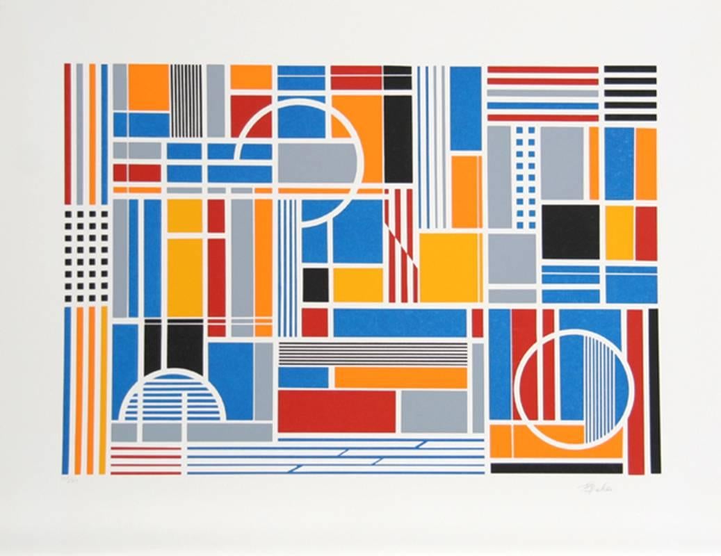 Gisela Beker Abstract Print - Labyrinth