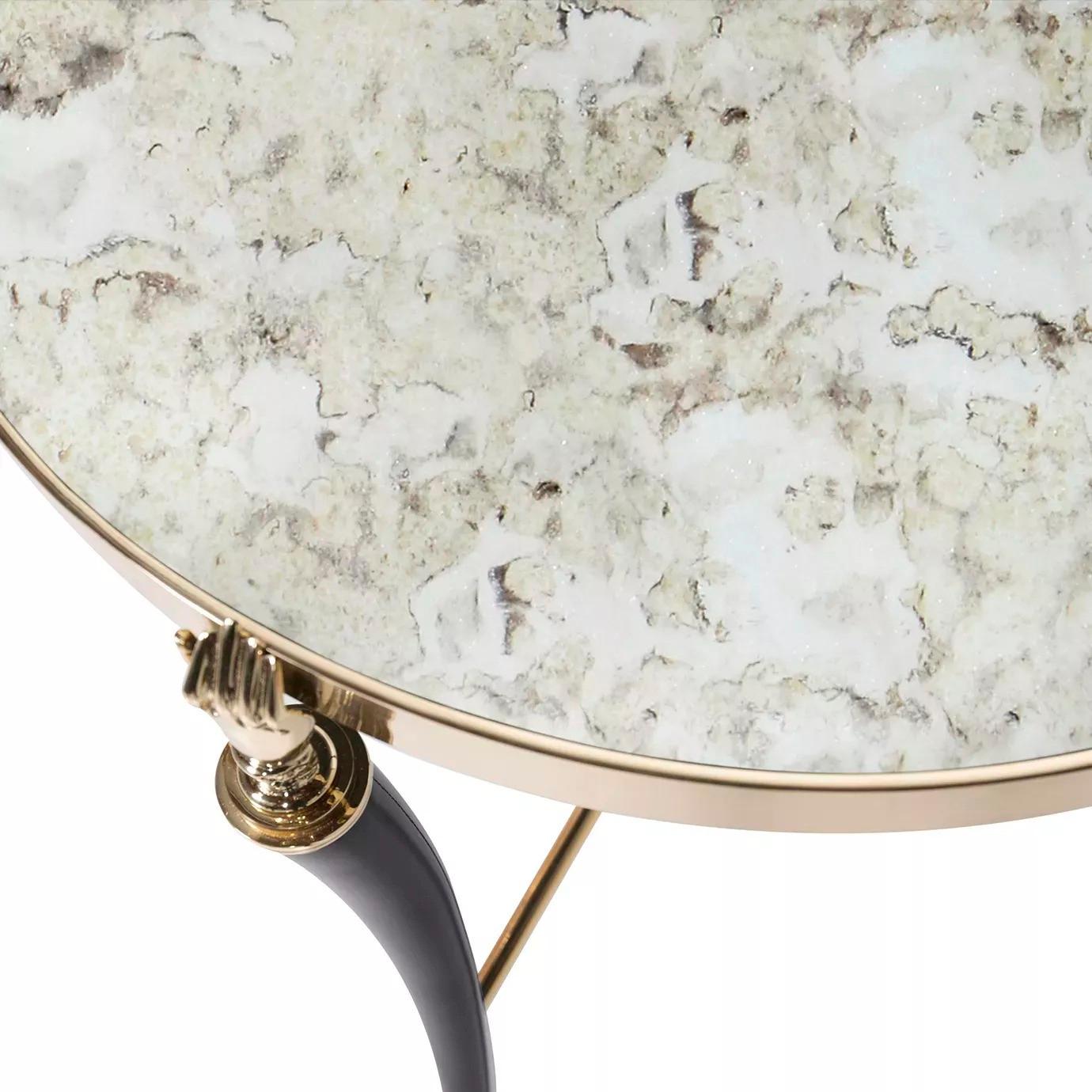 Table d'appoint Gisele en miroir vieilli Neuf - En vente à Manassas, VA