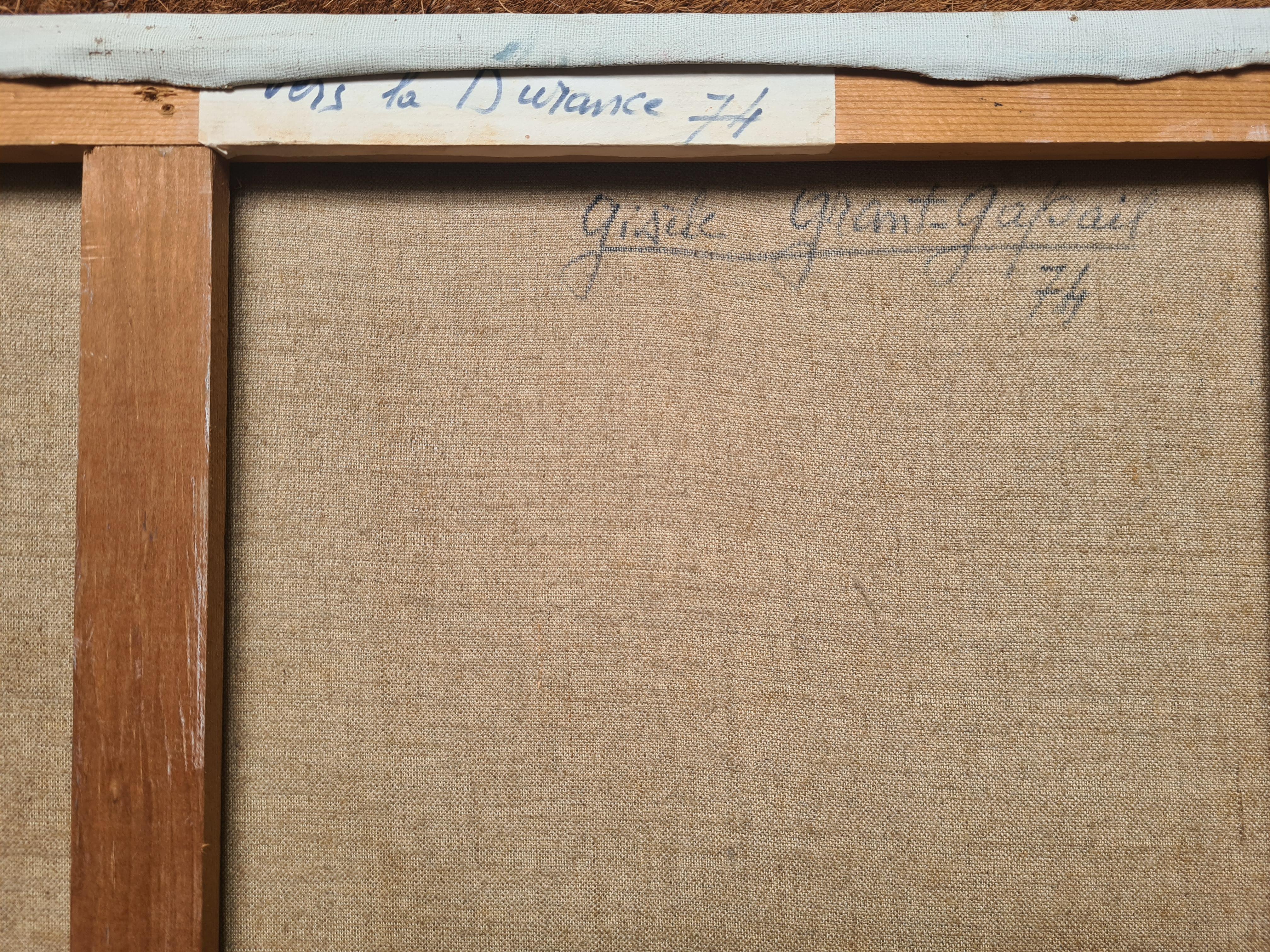 Mid Century Französisch Expressionist Öl auf Leinwand, Vers La Durance im Angebot 5