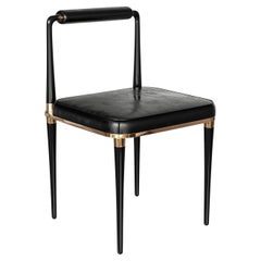 "Audrey" Chair, Set of Eight, Stainless Steel, Bronze Details, Istanbul
