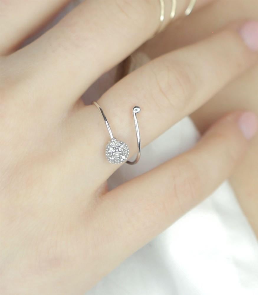 Giselle Collection Altais 18kt White Gold Ring with Diamonds In New Condition In GALLARATE, IT