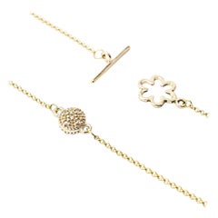 Collar de oro blanco amarillo de 18 quilates con diamantes de punta clara Bellatrix de la Colección Giselle