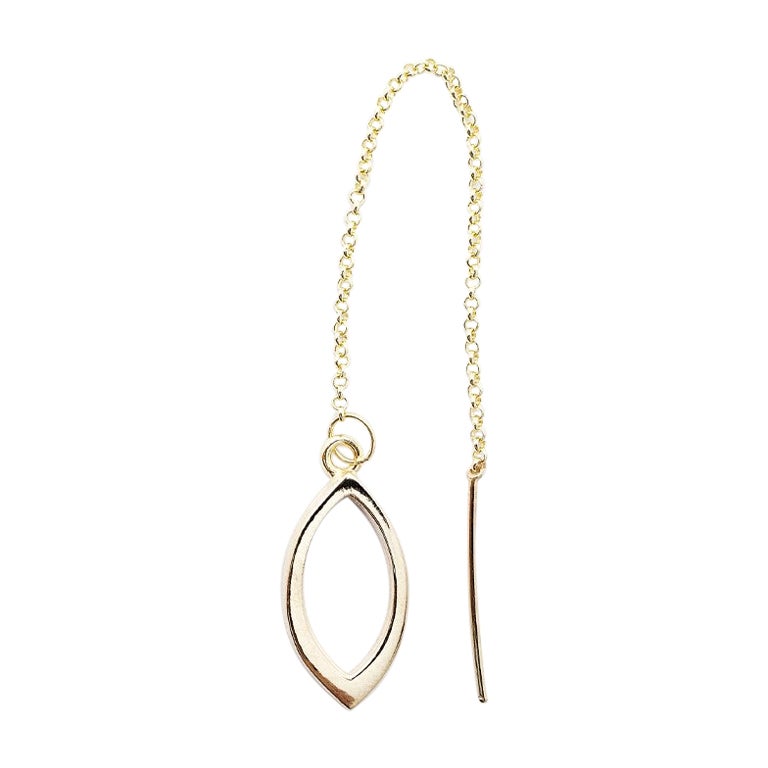 Giselle Kollektion Olivo Single Pendant-Ohrring aus 18 Karat Gelbgold mit Anhänger