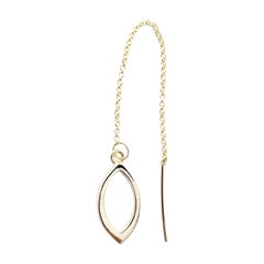 Giselle Kollektion Olivo Single Pendant-Ohrring aus 18 Karat Gelbgold mit Anhänger