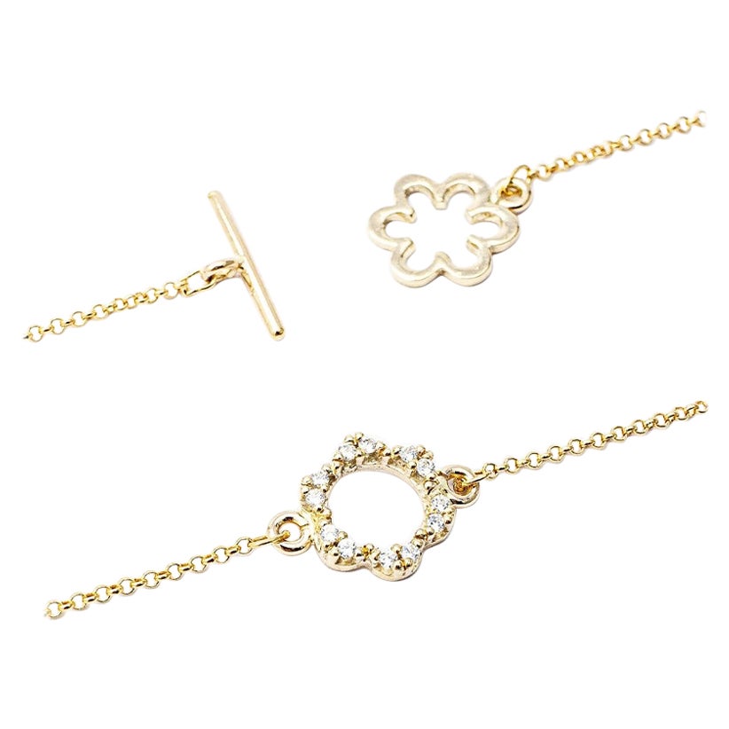 Collar gargantilla de oro amarillo de 18 quilates con diamantes Giselle Collection Passione