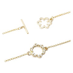 Collar gargantilla de oro amarillo de 18 quilates con diamantes Giselle Collection Passione