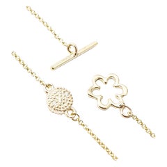 Colección Giselle Skat Pulsera de oro amarillo y blanco de 18 quilates con diamantes