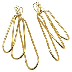 Giselle - Boucles d'oreilles pendantes plaquées or 14K