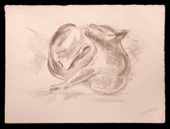 Gato -  Litografía original de Giselle Halff - Mediados del siglo XX