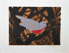The Bird - Original Screen Print by Giselle Halff - Late 20th century