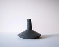 Giselle Hicks Contemporary Black Ceramic Bottle Vase, 2020